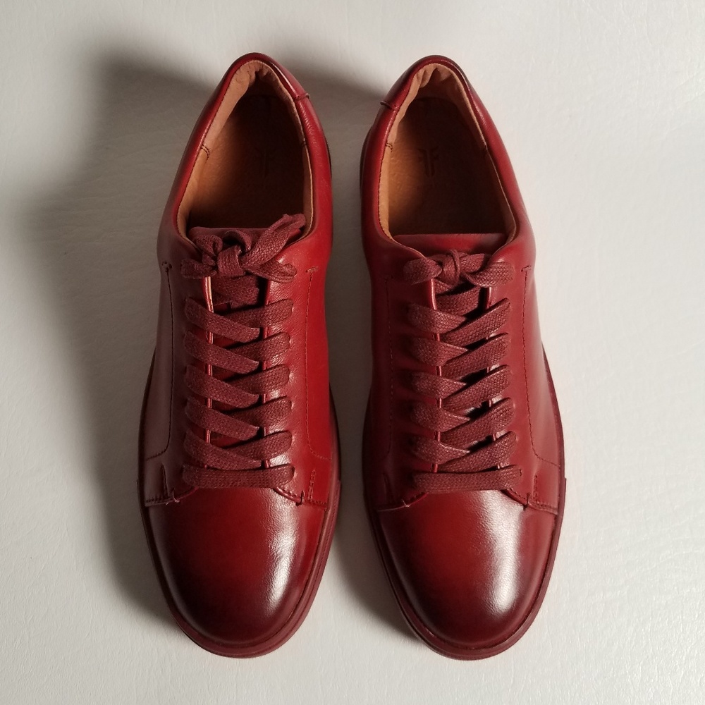 Frye Red Clay Leather Gradient Sneakers